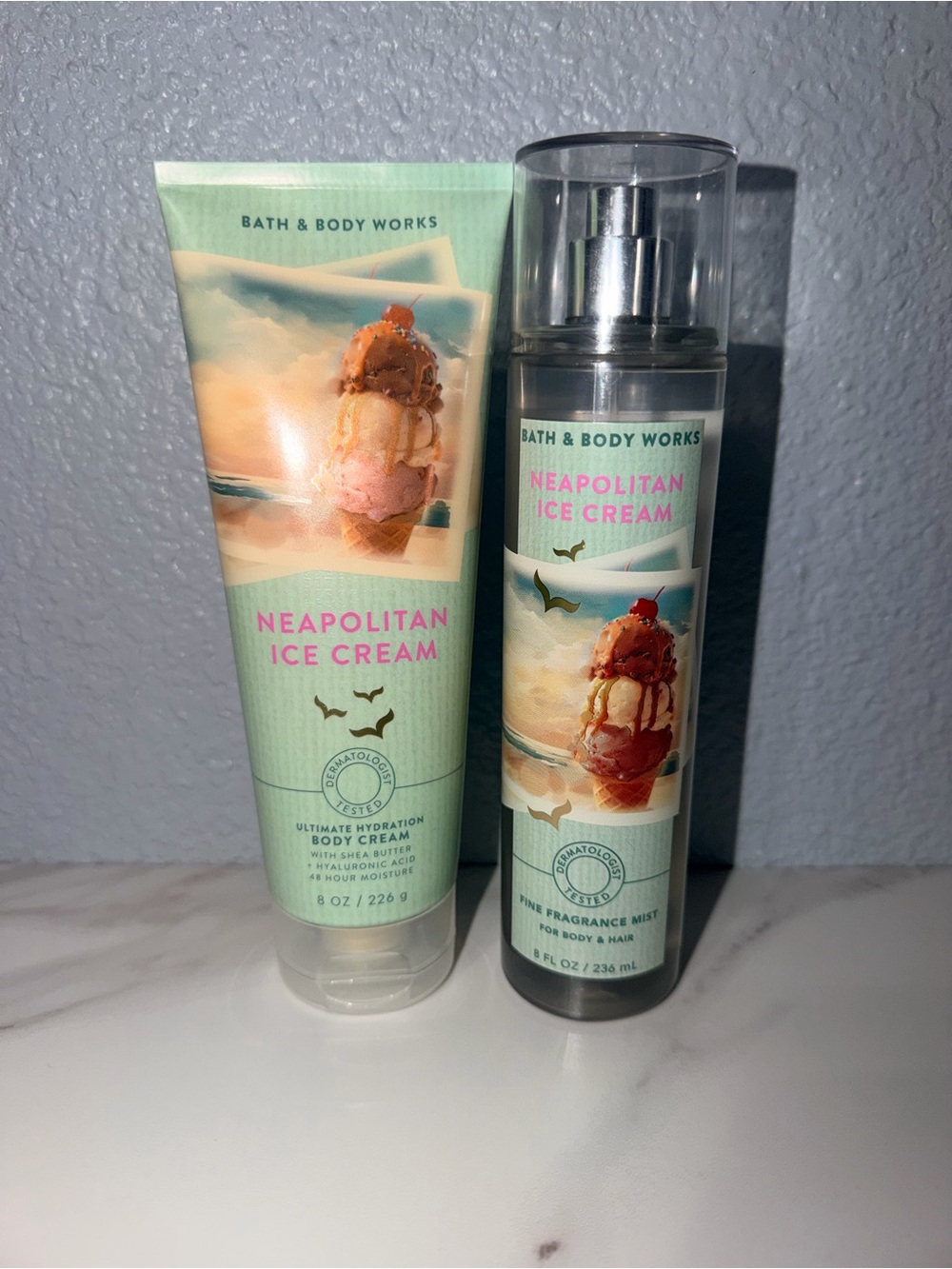 Bath & Body Works Neapolitan Ice Cream Body Cream & Mist Set